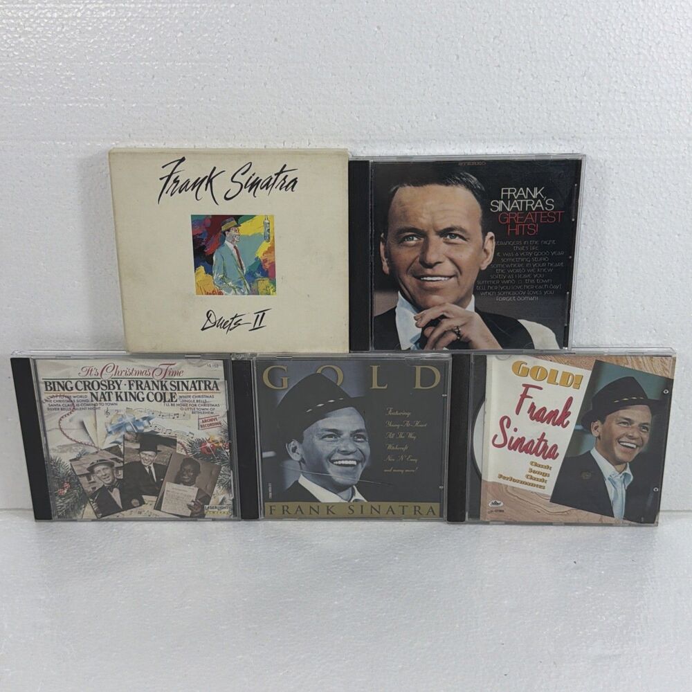 Vintage Frank Sinatra CD Compact Disc LOT of 5 Christmas, Duets, Classics Cases